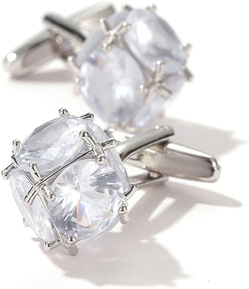 Zircon Silver Cufflinks