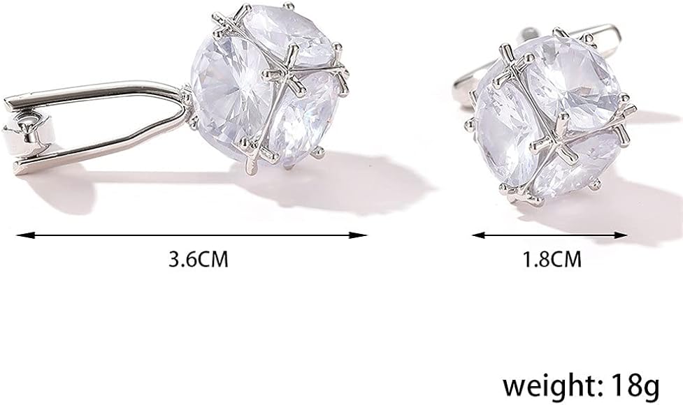 Zircon Silver Cufflinks